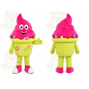Pink Ice Cream Mascot Costume