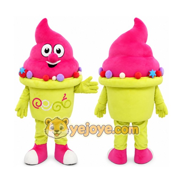 Pink Ice Cream Mascot Costume