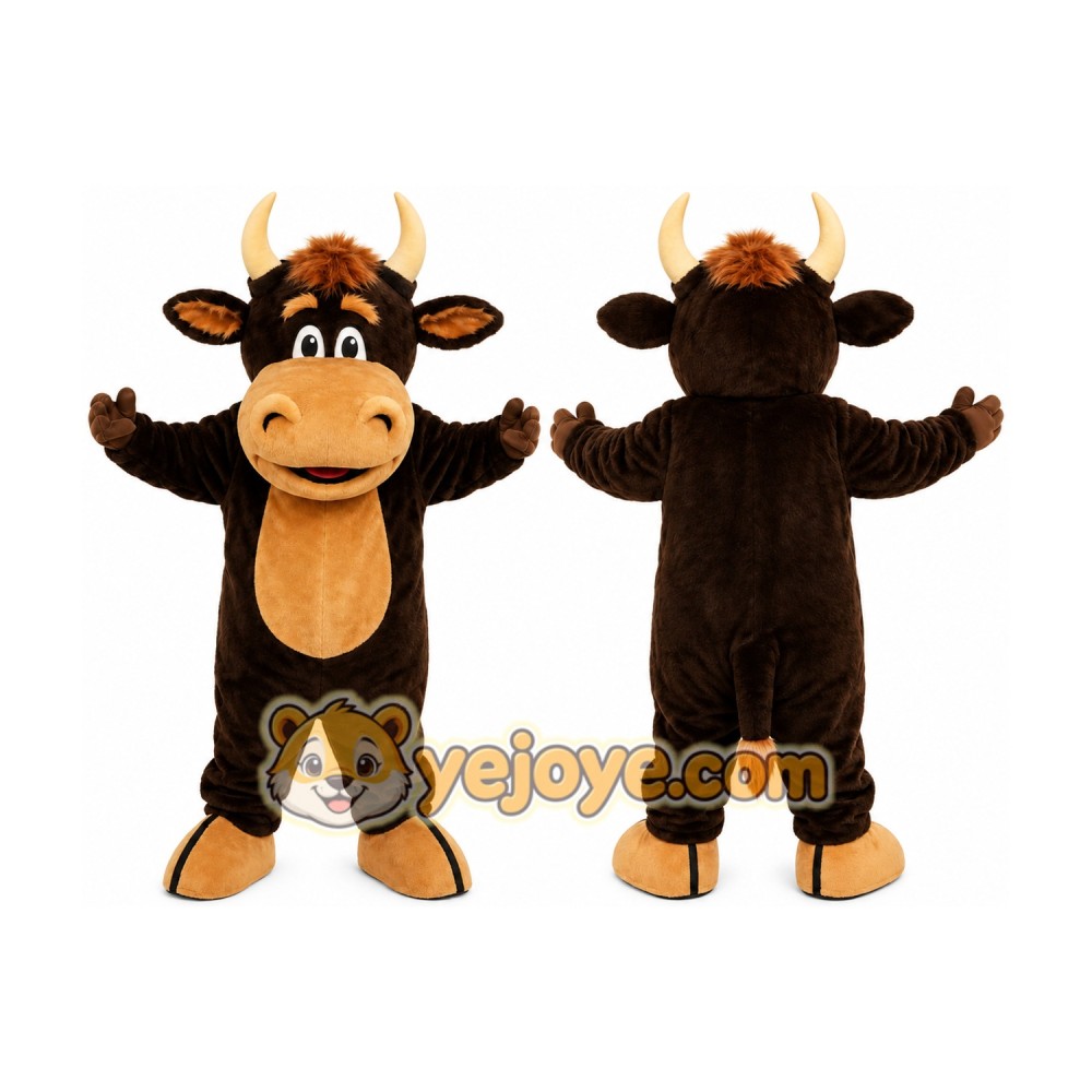 Black Bull Mascot Costume
