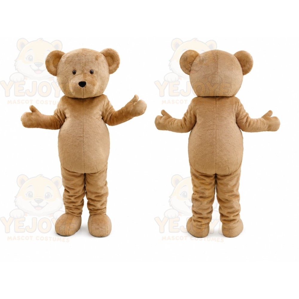 Tan Bear Mascot Costume