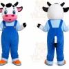 Cow Overalls Mascot Costume