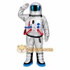 Silver Astronaut Mascot Costume Silver Astronaut Mascot Costume