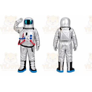 Silver Astronaut Mascot Costume