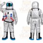 Silver Astronaut Mascot Costume