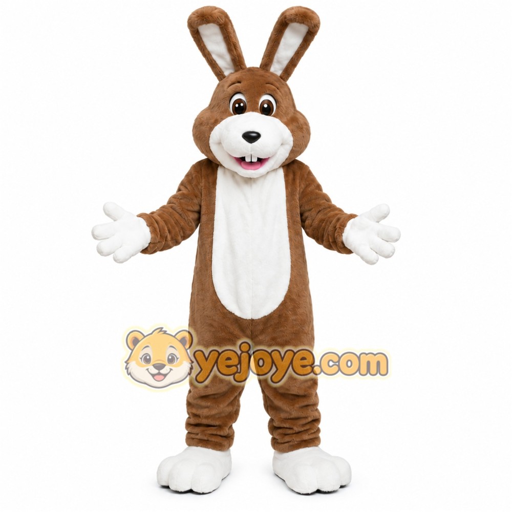 Brown Rabbit Mascot Costume Brown Rabbit Mascot Costume