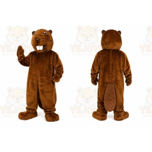 Brown Beaver Mascot Costume