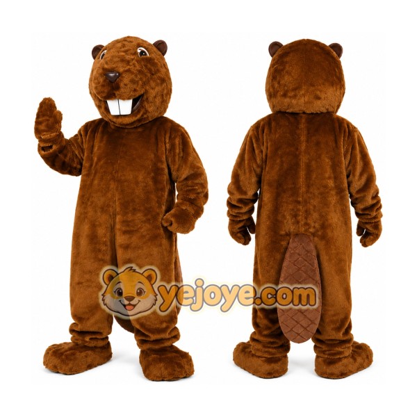 Brown Beaver Mascot Costume