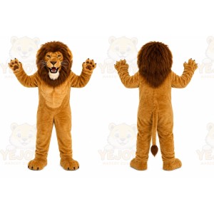 Tan Lion Mascot Costume