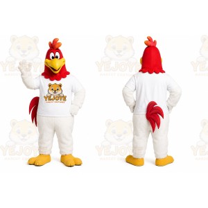 White Rooster Mascot Costume