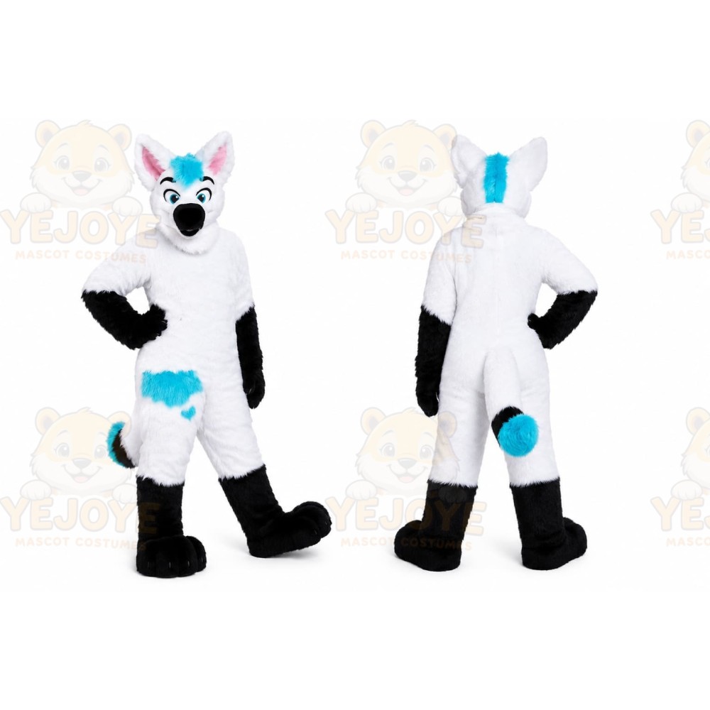 Spotted Husky Mascot Costume