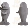 Cute Gray Manatee Mascot Costume for Adults