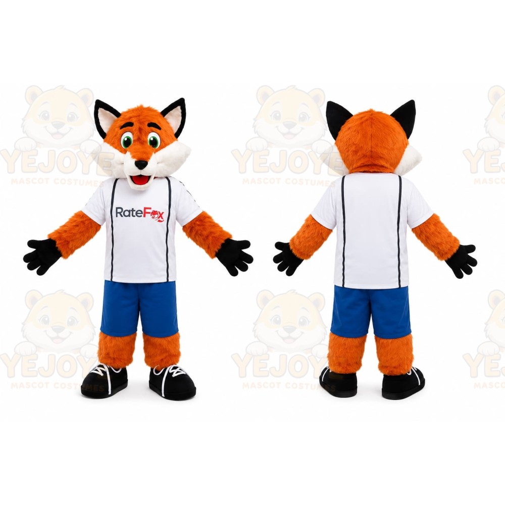 Orange Fox Sports Mascot Costume