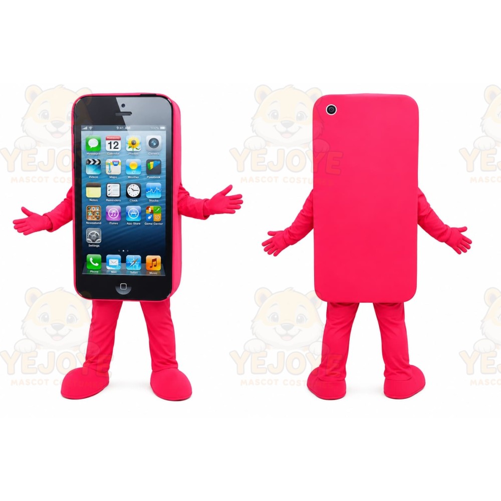 Pink Phone Mascot Costume