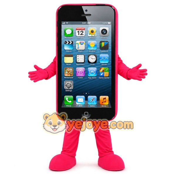 Pink Phone Mascot Costume