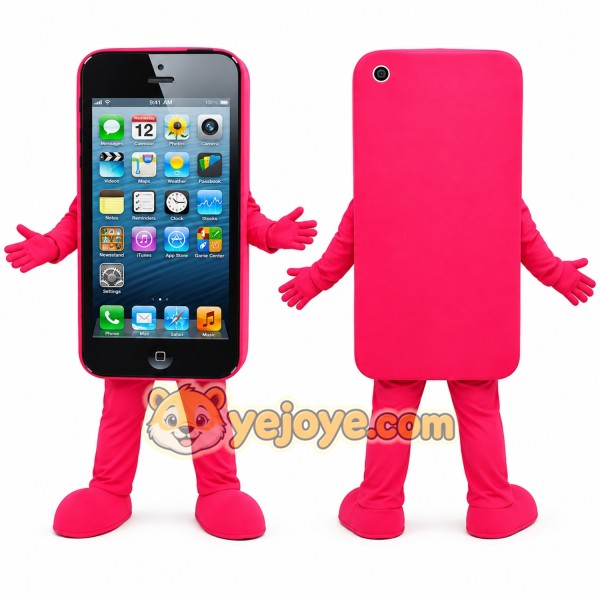 Pink Phone Mascot Costume
