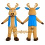 Brown Reindeer Mascot Costume