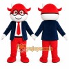 Red Superhero Boy Mascot Costume