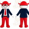Red Superhero Boy Mascot Costume