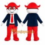 Red Superhero Boy Mascot Costume