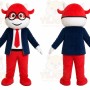 Red Superhero Boy Mascot Costume