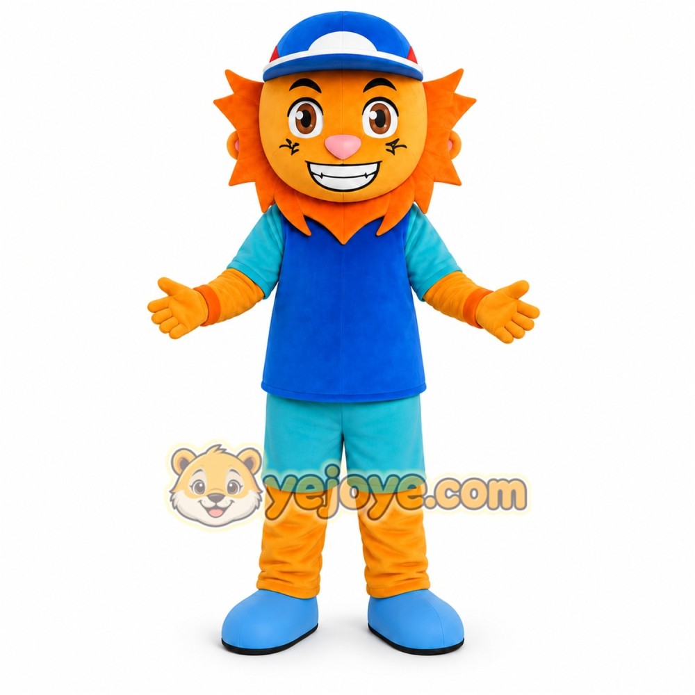 Orange Lion Mascot Costume Orange Lion Mascot Costume