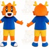 Orange Tiger Boy Mascot Costume