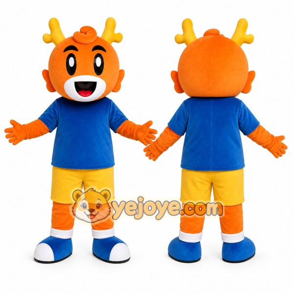 Orange Tiger Boy Mascot Costume