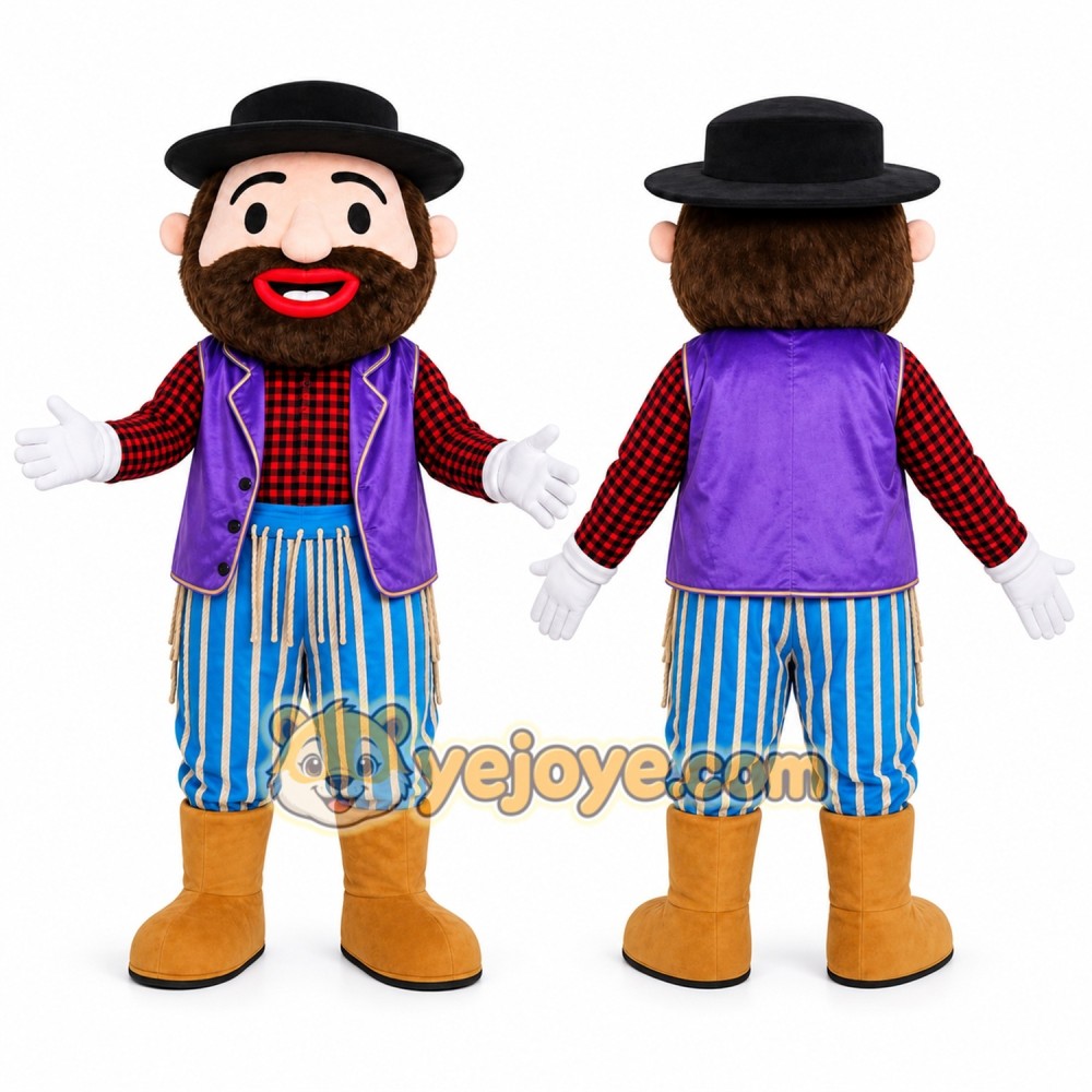 Purple Pirate Boy Mascot Costume