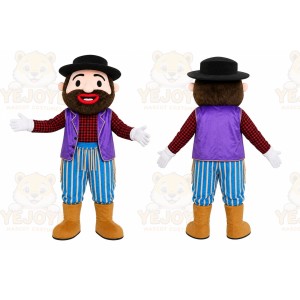 Purple Pirate Boy Mascot Costume
