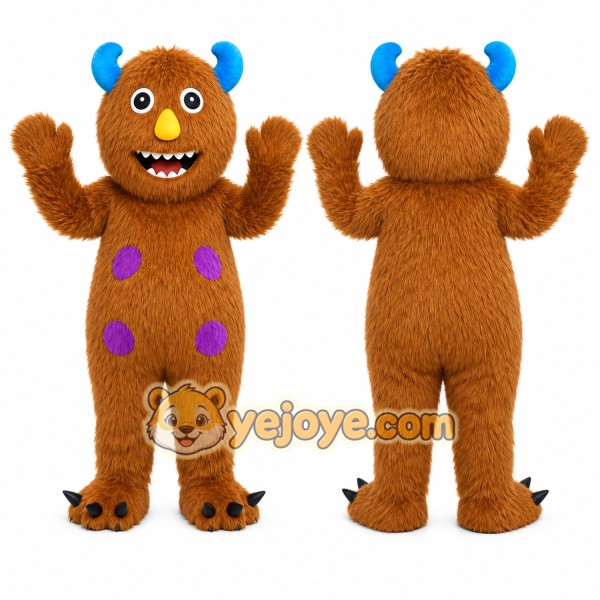Brown Monster Mascot Costume