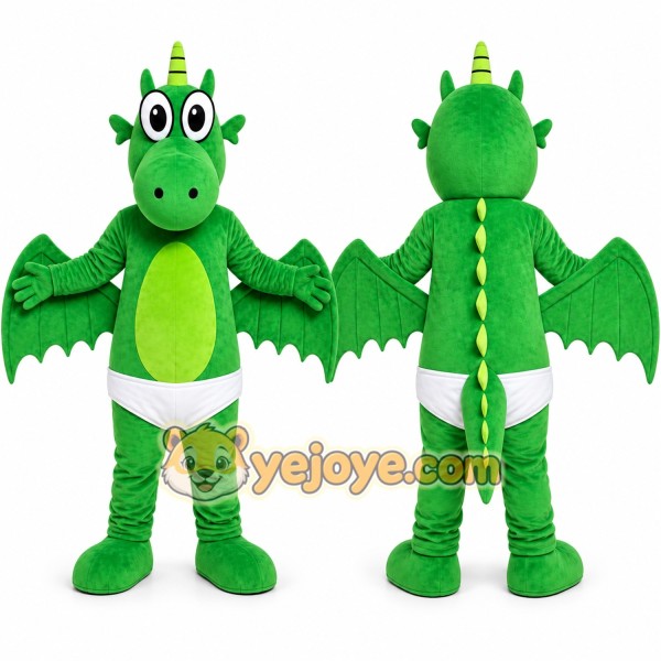 Green Dragon Mascot Costume
