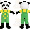 Green Panda Mascot Costume
