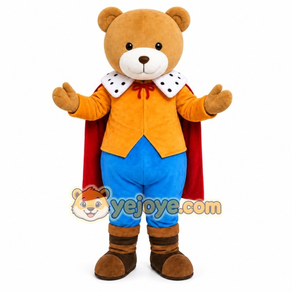 Bear Prince Mascot Costume