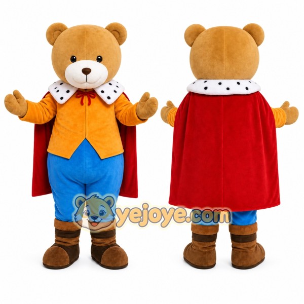 Bear Prince Mascot Costume