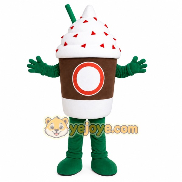 Coffee Cup Mascot Costume Coffee Cup Mascot Costume