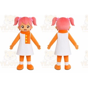 Pink Hair Girl Mascot Costume
