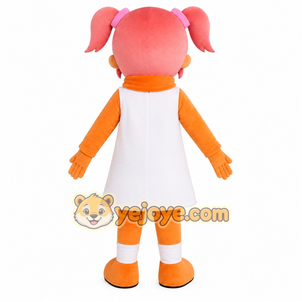 Pink Hair Girl Mascot Costume