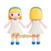 Blonde Doll Mascot Costume Blonde Doll Mascot Costume