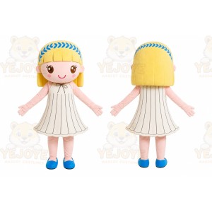 Blonde Doll Mascot Costume