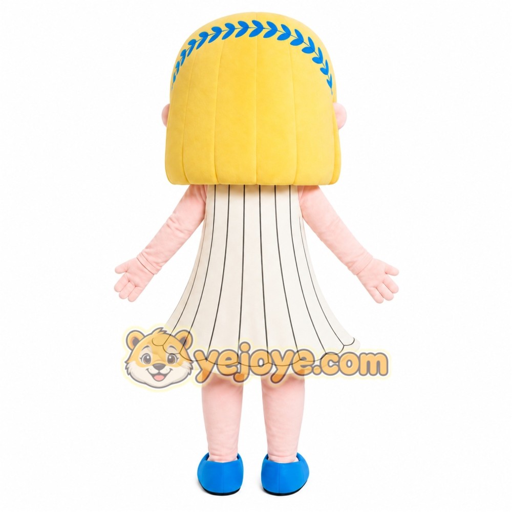 Blonde Doll Mascot Costume Blonde Doll Mascot Costume