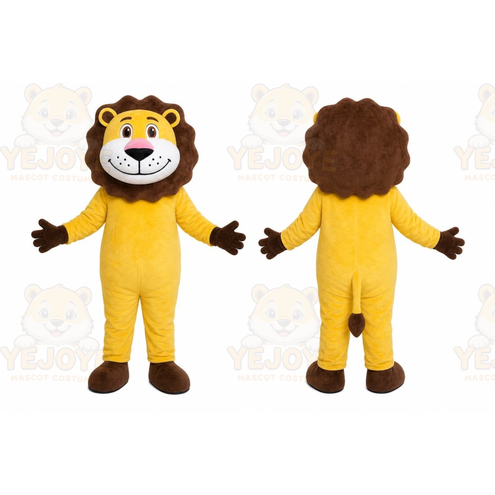 Yellow Lion Mascot Costume