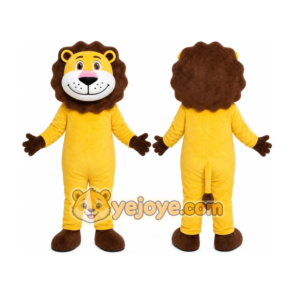 Yellow Lion Mascot Costume