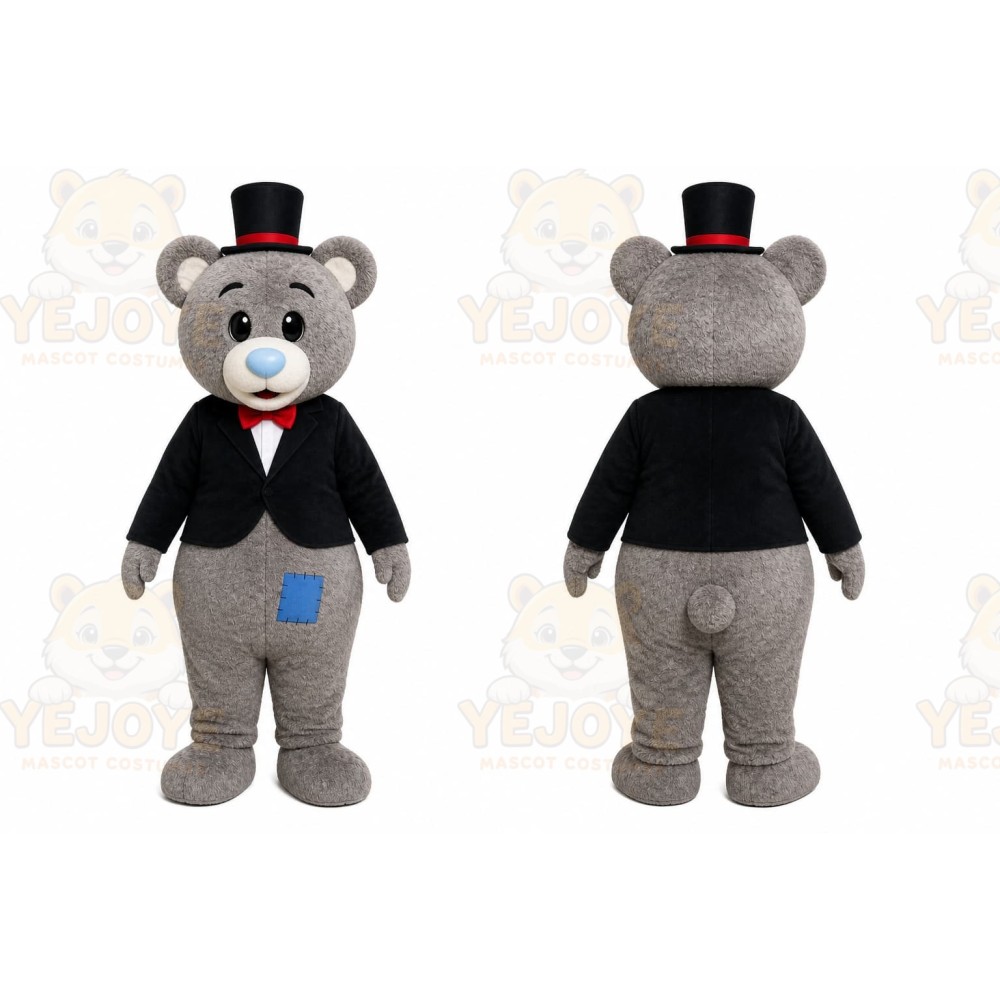 Top Hat Bear Mascot Costume