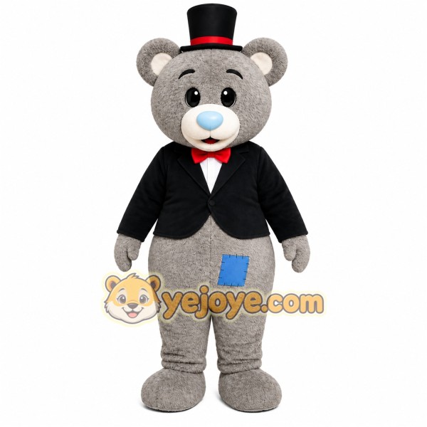 Top Hat Bear Mascot Costume