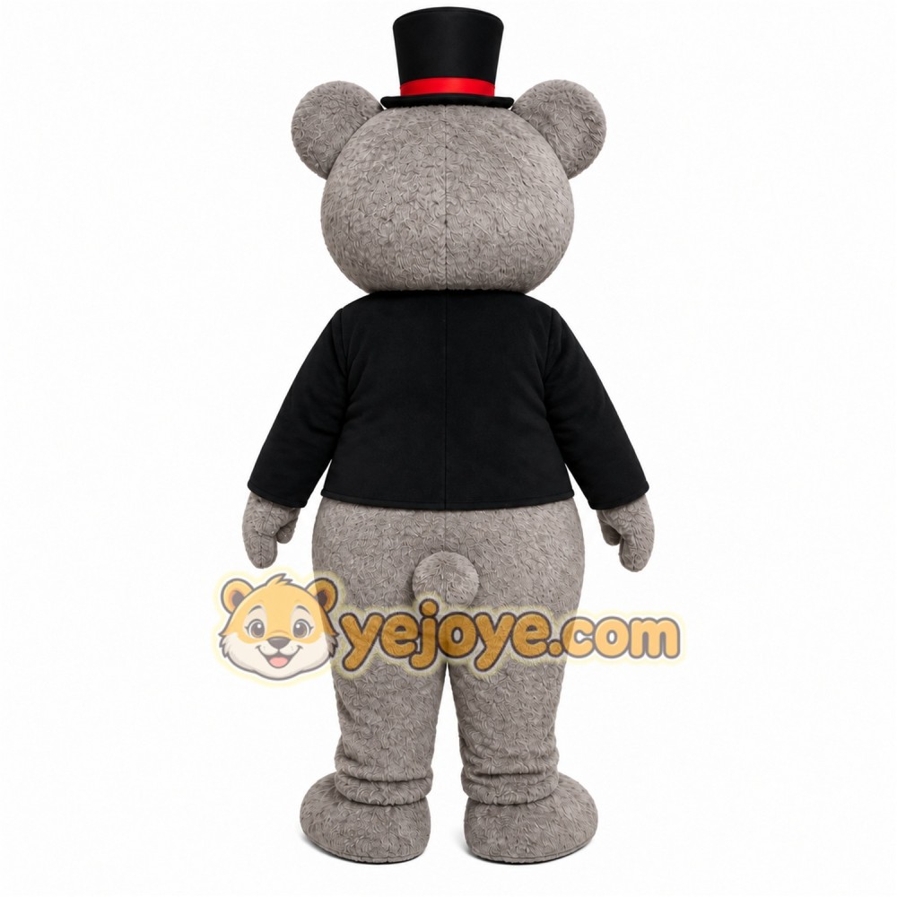 Top Hat Bear Mascot Costume Top Hat Bear Mascot Costume