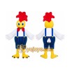 Striped Rooster Mascot Costume Striped Rooster Mascot Costume