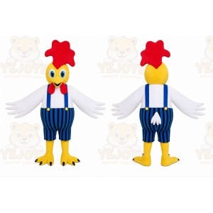 Striped Rooster Mascot Costume
