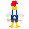 Striped Rooster Mascot Costume Striped Rooster Mascot Costume