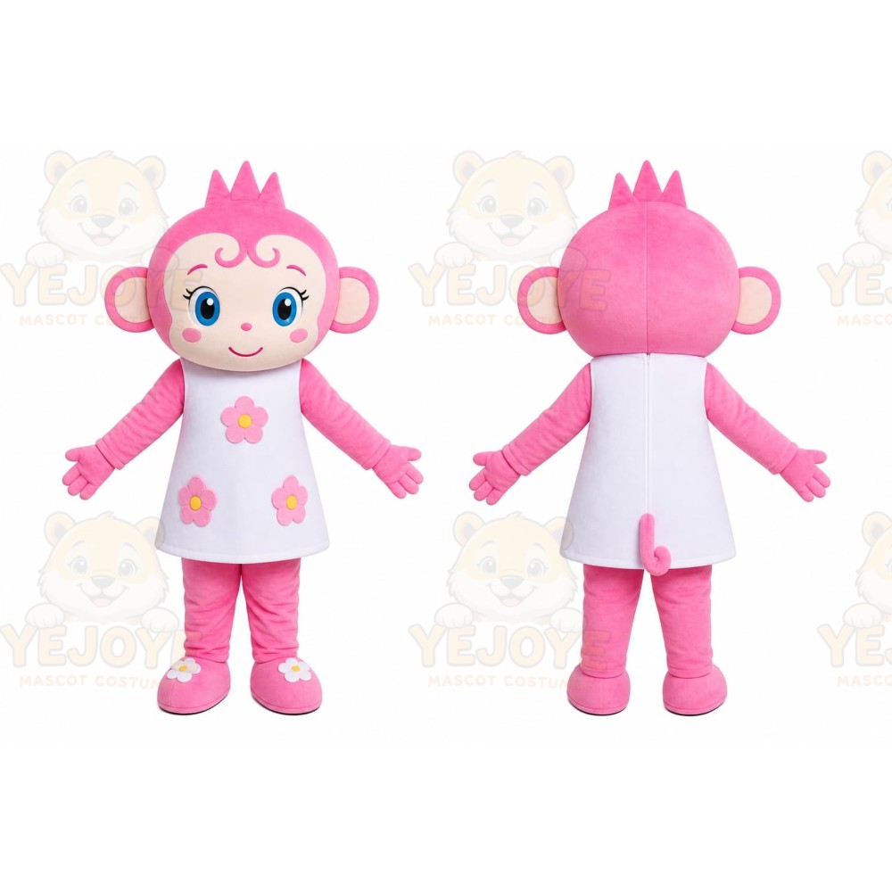 Pink Doll Mascot Costume