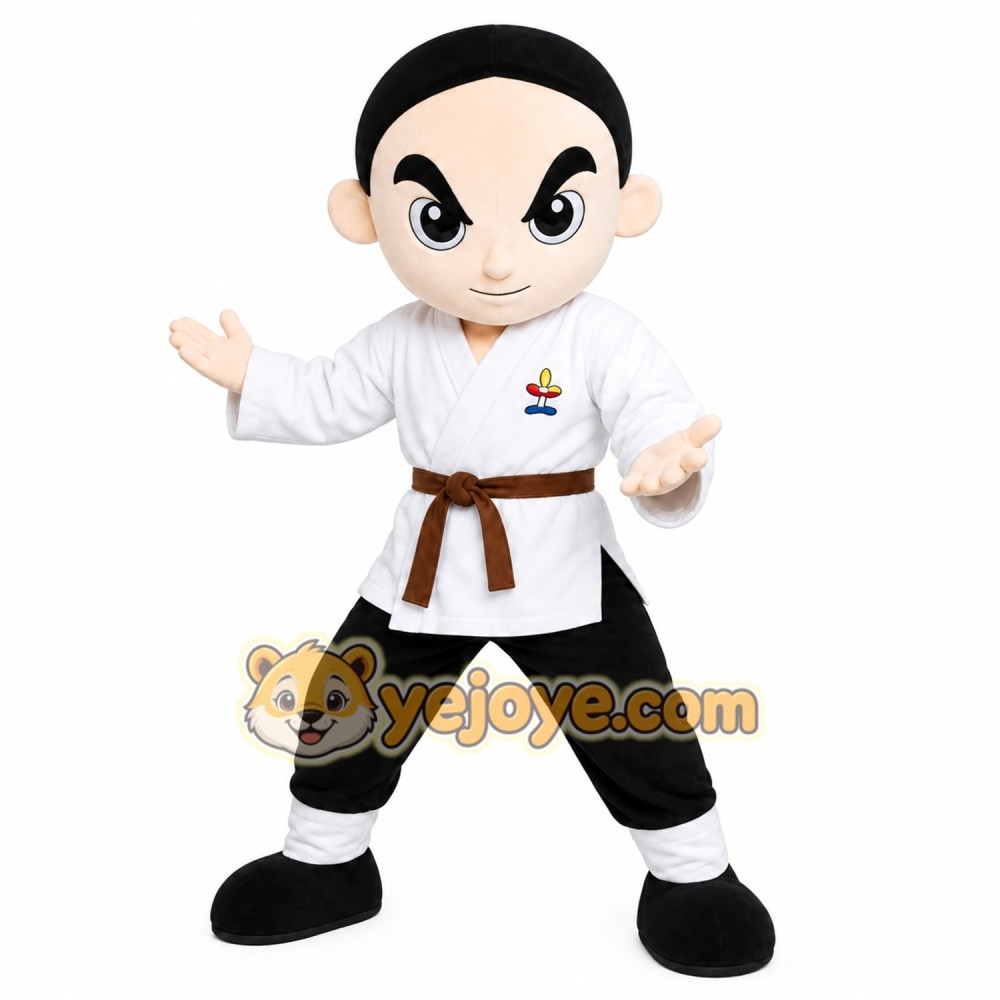Martial Arts Boy Mascot Costume Martial Arts Boy Mascot Costume